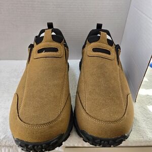 FitVille LugMax V3 Mens 11.5EW Extra Wide Khaki Slip On Hiking Work Comfort...
